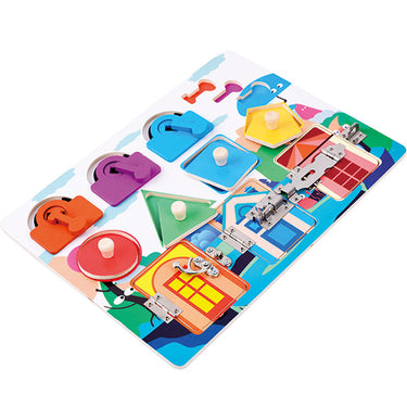 EcoToys CleverLock™ | Desarrolla la motricidad fina jugando - Tablero Montessori educativo